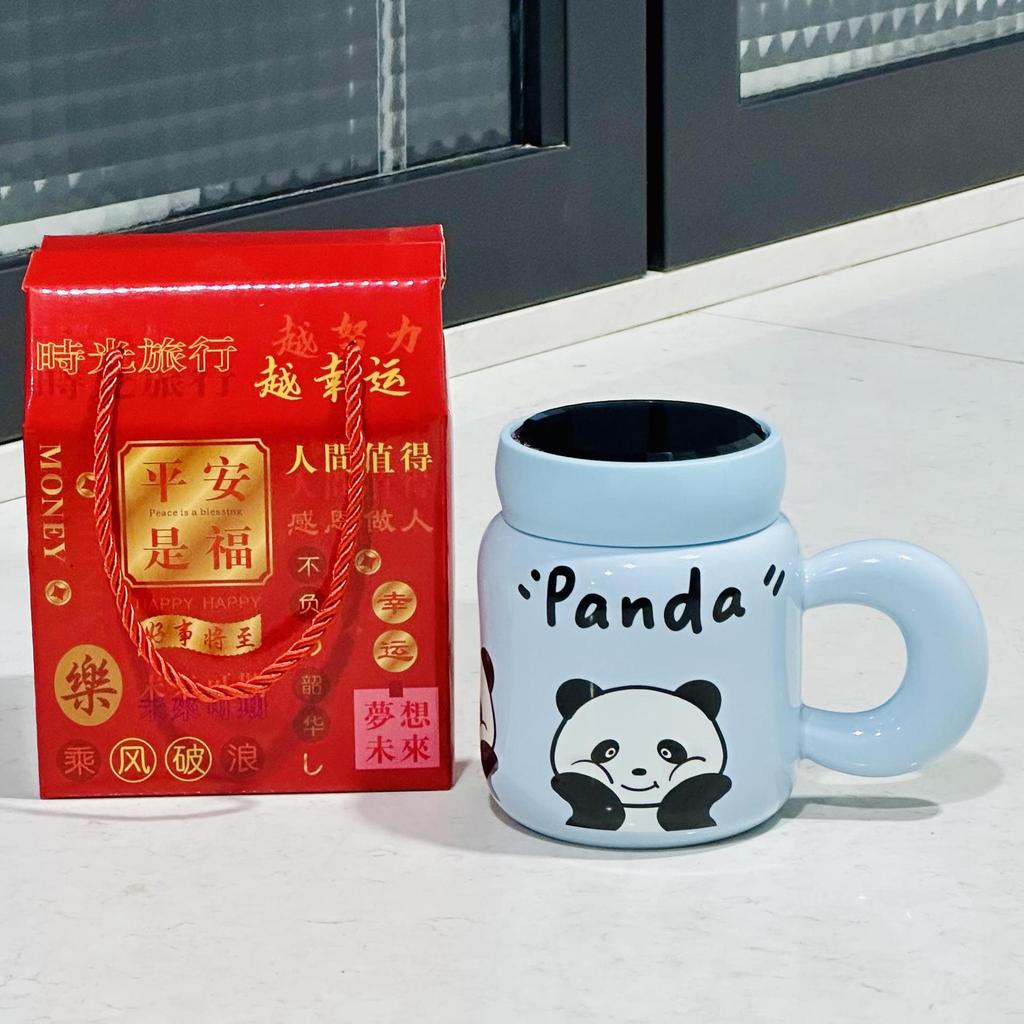 Маленькая подарочная керамическая кружка, бытовая кружка с крышкой для девочек, дорогая кружка для воды с рисунком, милая кружка, сувенирный подарок