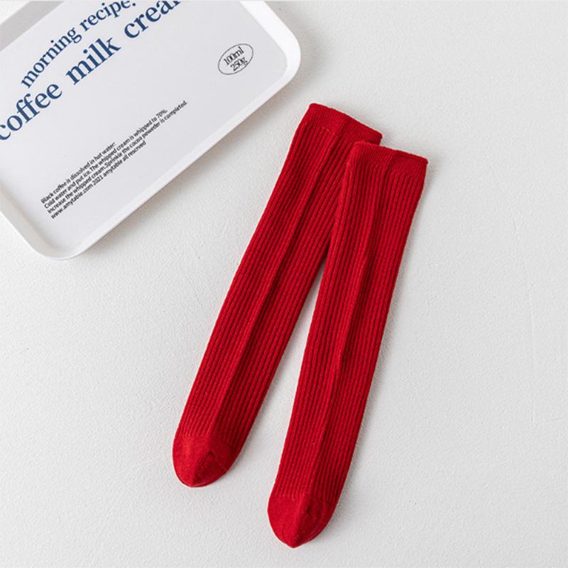 Kids Colorful Striped Knee High Socks 3-10 Years Boys Girls Dance Crew Socks Comfortable Breathable Cotton Tube Socks