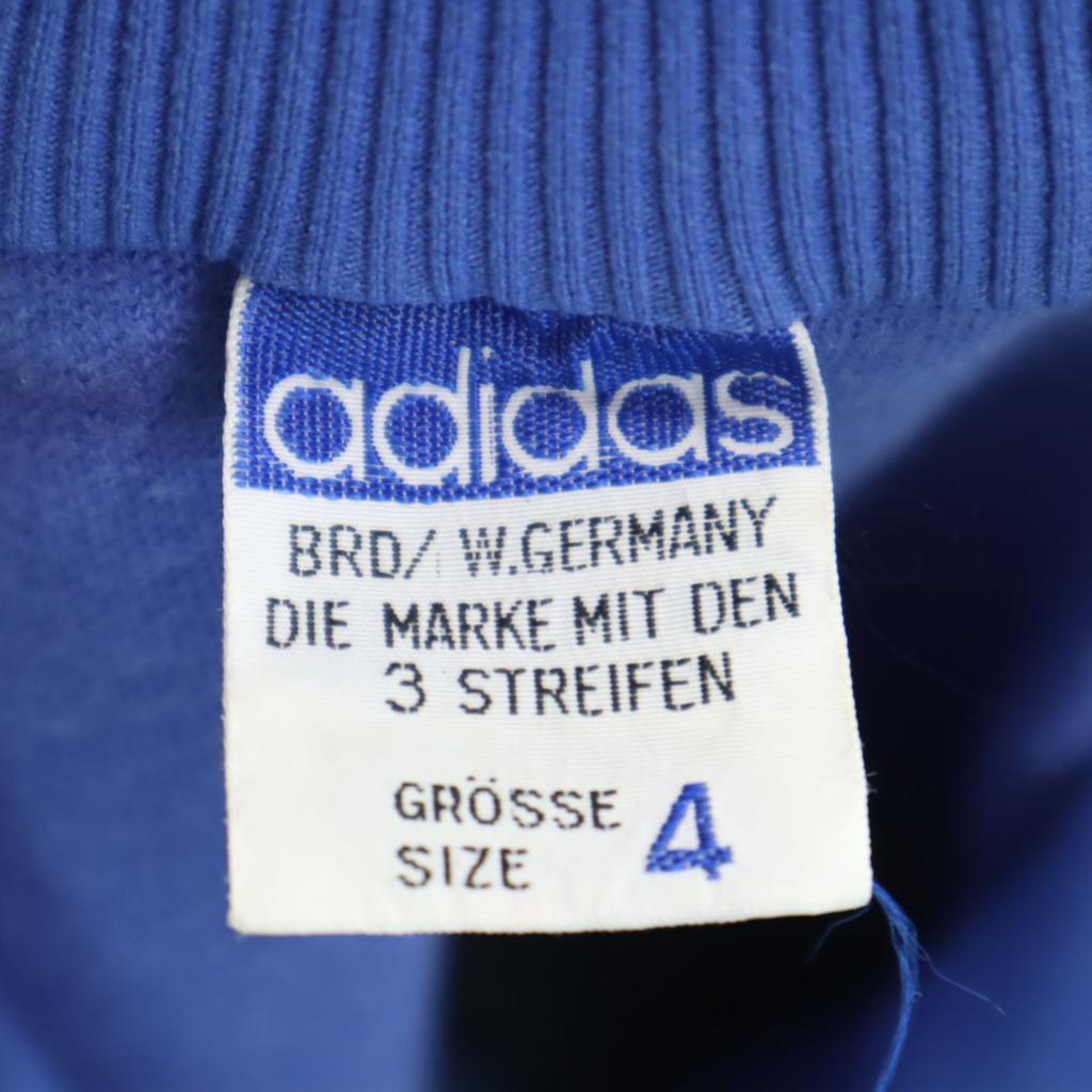 Adidas 70s Vintage West German Tag Made by Descente Track Jacket 4 Blue Men's Used