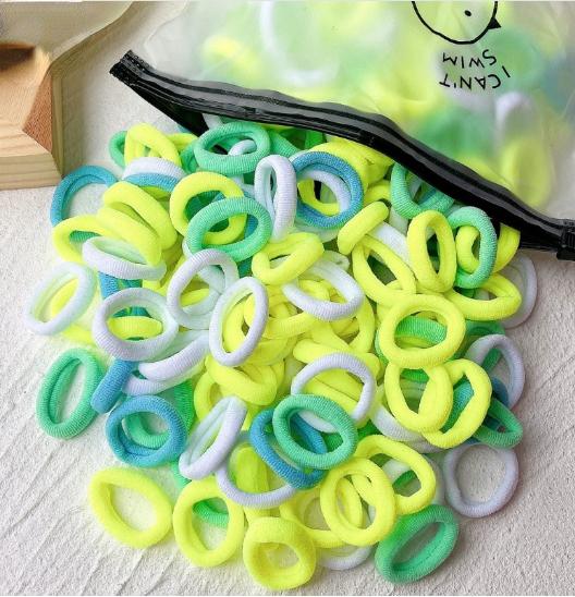 50 шт./компл. эластичные резинки для волос для девочек, аксессуары для волос, цветная нейлоновая повязка на голову, детская резинка для волос, подарочные украшения
