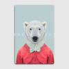 Polar Bear Portrait Poster Metal Plaque Cinema Kitchen Classic Wall Decor Pub Garage Tin Sign Poster