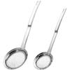 Sieve Fine Mesh Strainer Set Stainless Steel Metal Flat Cooking Skimmer Ladle Colander With Handle Food Strainer Kitchen Tools For Kitchen Baking Oil