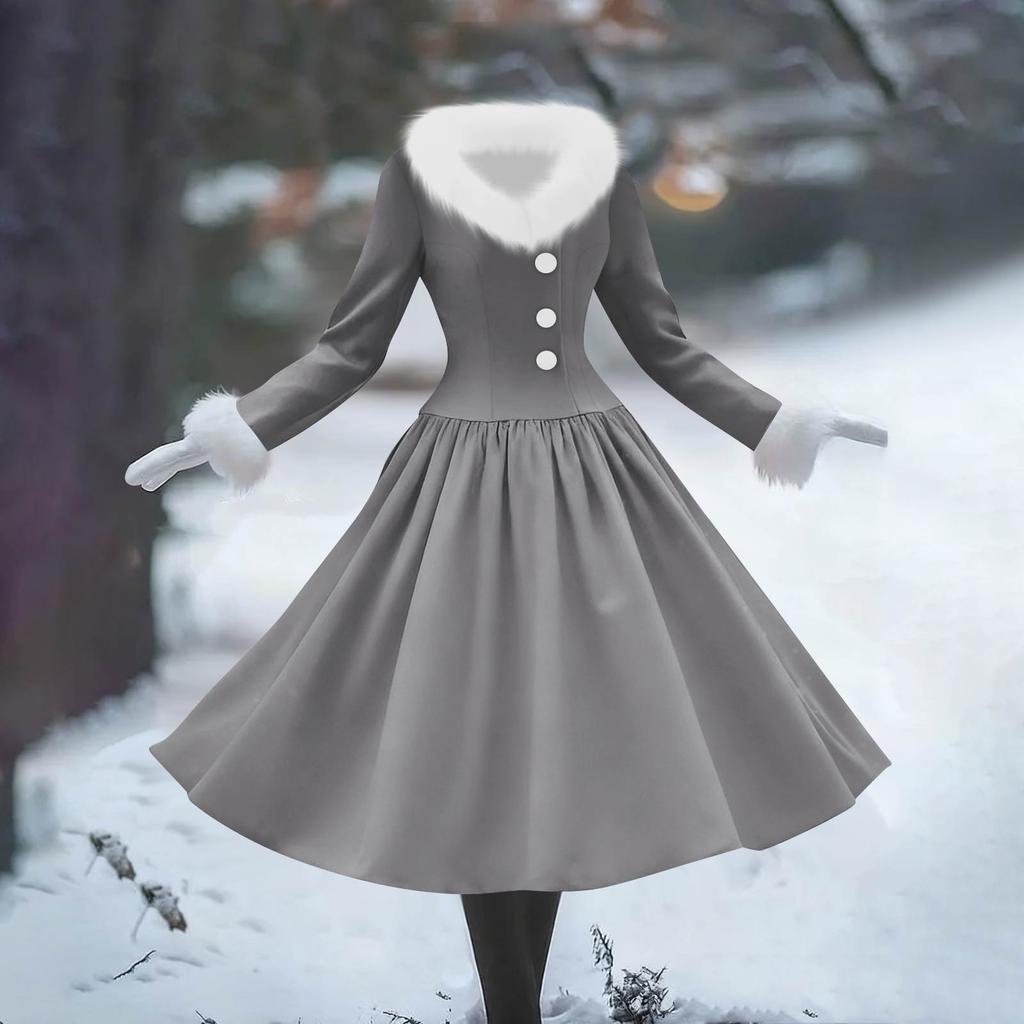 Женское повседневное платье с длинным рукавом, V-образным вырезом, в стиле пэчворк, флисовое однотонное платье