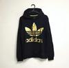 [Б/У] Черно-золотое худи Adidas для фанатов Y2K, Achieve, K-pop и Харадзюку