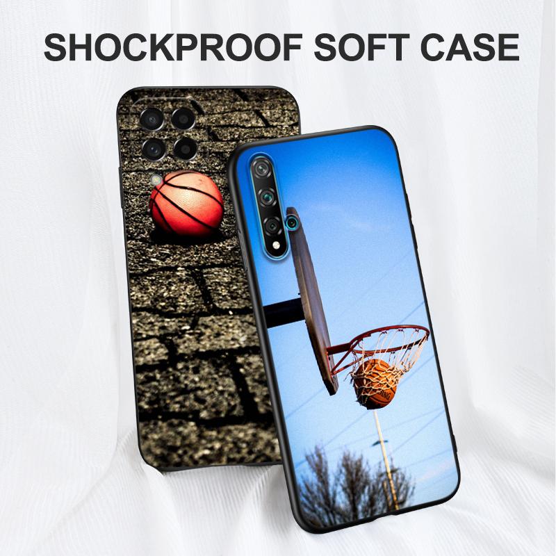 Черный чехол из ТПУ для Huawei P30 Lite P30 Pro P40 LITE EP Smart 2020 Cover basketball