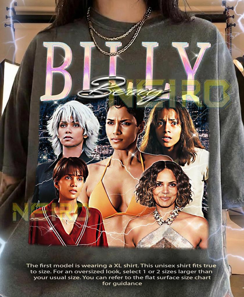 Halle Berry 90s Vintage Retro Bootleg Shirt, Hollywood Icon Graphic Tee, Action Star Actress Fan Apparel