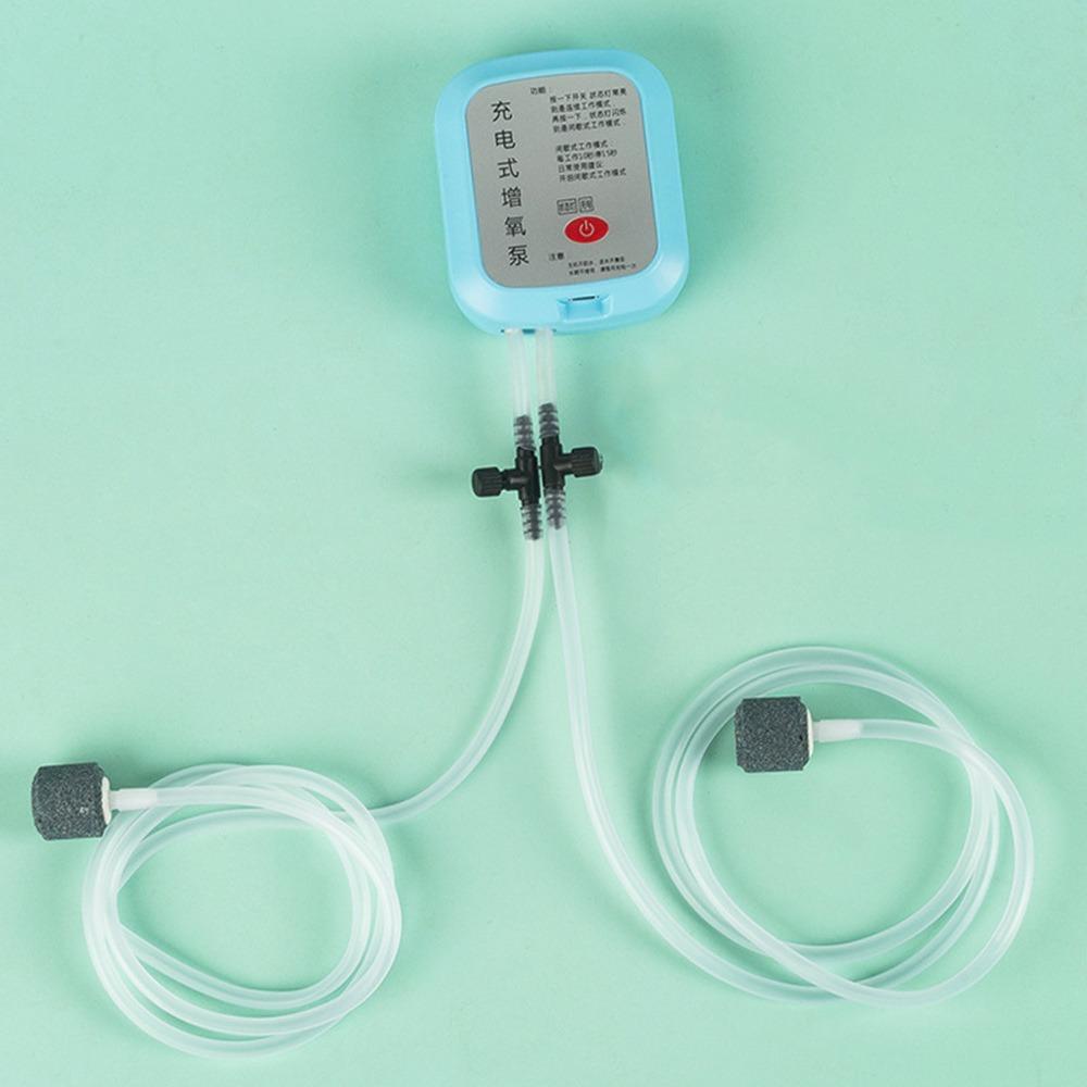 2 Hole Aquarium Air Pump Low Noise Ultra Silent Oxygen Pump Silent Operation Mini Size Fish Tank Air Compressor for Fish Tank