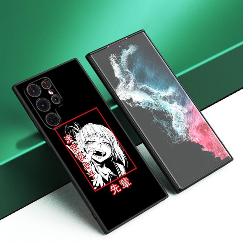 Anime Himiko Toga Black Silicone Phone Case For Samsung Galaxy S23 S21 S20 FE S24 S22 Ultra S10E S10 S9 S8 Plus