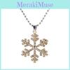 Frozen Water Crystal Pendant Necklace With Sparkling Snowflake Design For Women