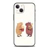 Cartoon Capybara Luxury Phone Case For iPhone 11 12 13 14 15 Pro Max Mini X XR XS 7 8 Plus SE Soft Silicone Cover Black Funda