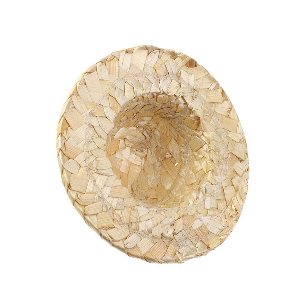 Yellow Multiple Sizes Crafts Woven Straw Hat Doll Accessories Doll Caps DIY Decoration