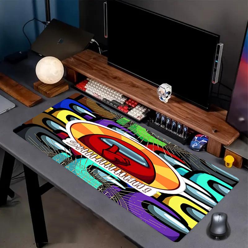 Among Us Print Mouse Pad, Anti‑Slip Desktop keyboard Mat, for PC Laptop Gaming Working Daily Use, Cool Festival Surprise Gift