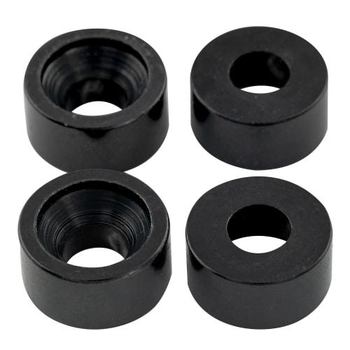 Musiclily Pro 12mm Steel Neck Joint Bushings and Screws for Electric Guitars and Basses, Black (Set of 4)