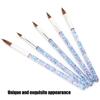 5pcs Nail Painting Drawing Brush Home Salon Portable DIY Nylon Hair Nail Art Brush Set