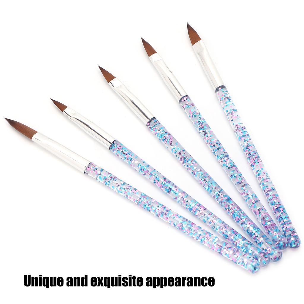 5pcs Nail Painting Drawing Brush Home Salon Portable DIY Nylon Hair Nail Art Brush Set