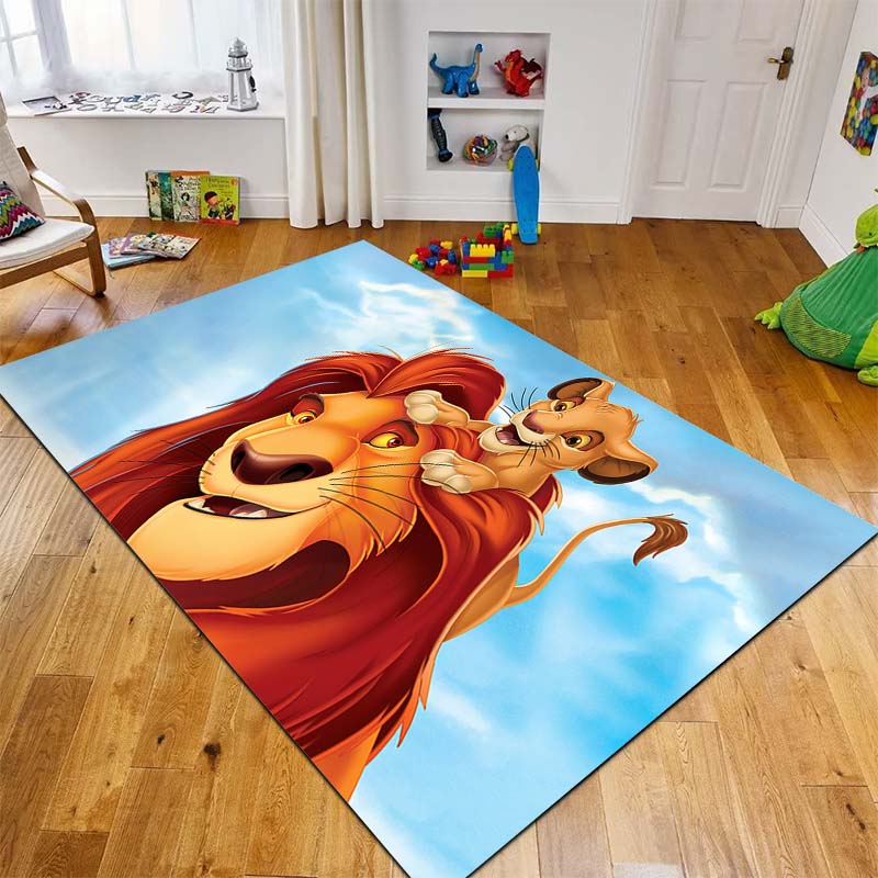 1 шт. Ковер с принтом Disney «Король Лев» для гостиной, спальни, детской комнаты, домашний декор, ковер для зоны, нескользящий коврик, игровые коврики, роскошный подарок