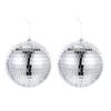 Зеркальные шары Lurrose, 15 см, Набор из 2 шт., Подвесные, Отражающие, Диско-светильник, Рождественское украшение, Украшение для елки, Серебряные