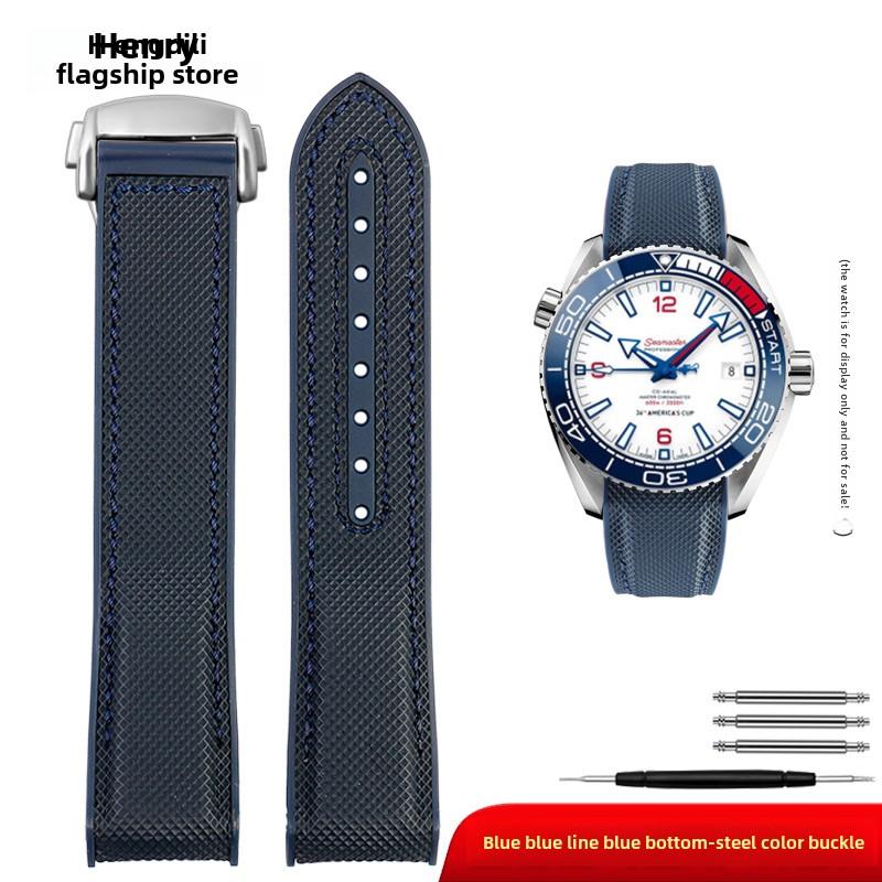 Для Omega Seamaster 300 Observatory Ocean Universe 600 Нейлон Резина Силикон Мужской Ремешок для часов 20мм 21мм 22мм Ремешок Браслет для часов