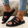 European American Women's Slippers New Fashionable Breathable Mesh Fish Mouth Cover Toe Anti Slip Slippers Wear-resistant Beach