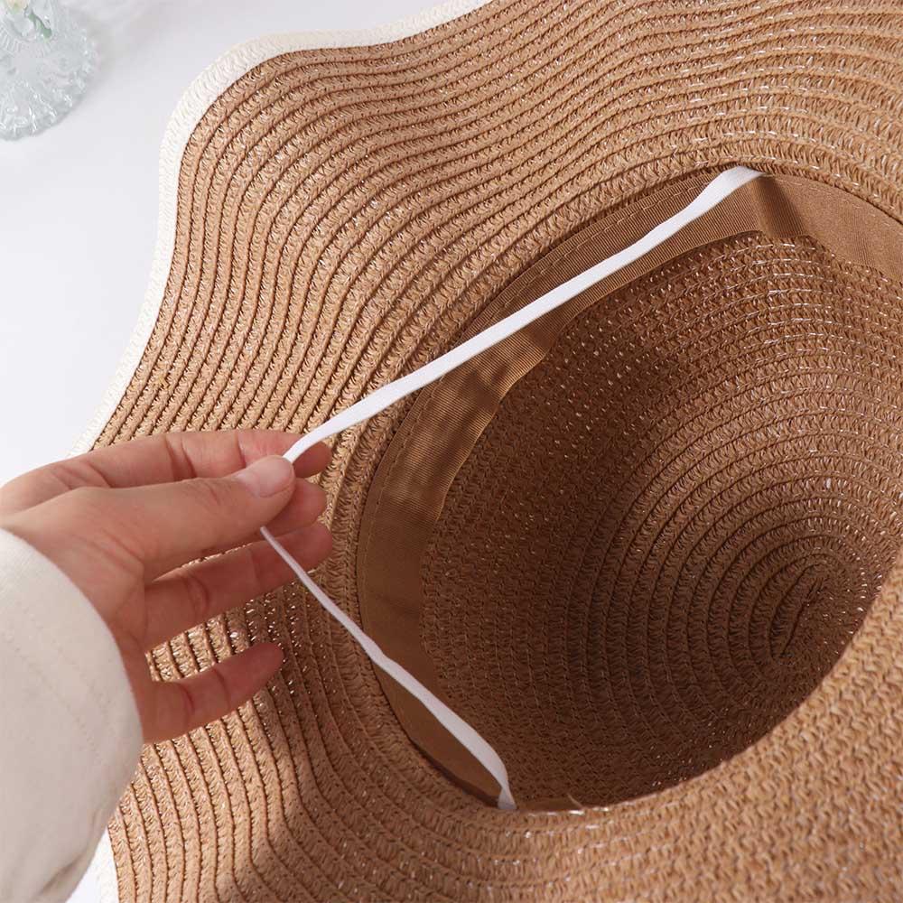 Wide Brim Bohemian Straw Hat Spring Summer Women's Sun Hat Fashion Folding Straw Hats Female