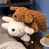 Simulation Lying Puppy Pillow Stuffed Realistic Sleeping Dog Poodle Plush Toys Animals Room Decor Birthday Gift