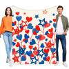 Lucky Marshmallow Blanket Soft Cozy Lightweight Plush Throw for Bed Sofa Kids Adults, Cute Vibrant Rainbow Heart Star Clover Pat