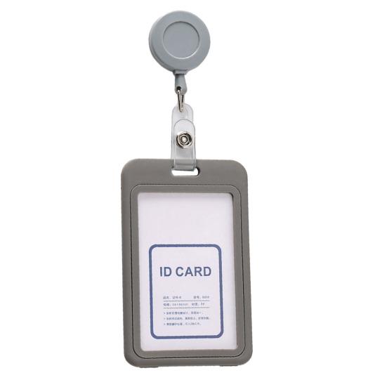 Aluminium Alloy Staff Badge Holder Secure ID Card Case Fade-resistant Work Badge for Work Permits Certificates
