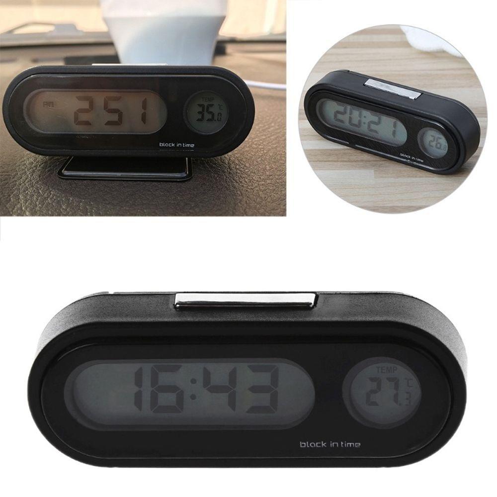 Car Thermometer Automotive Hygrometer Thermometer Clock Digital Clock Electronic Clock Car Clock