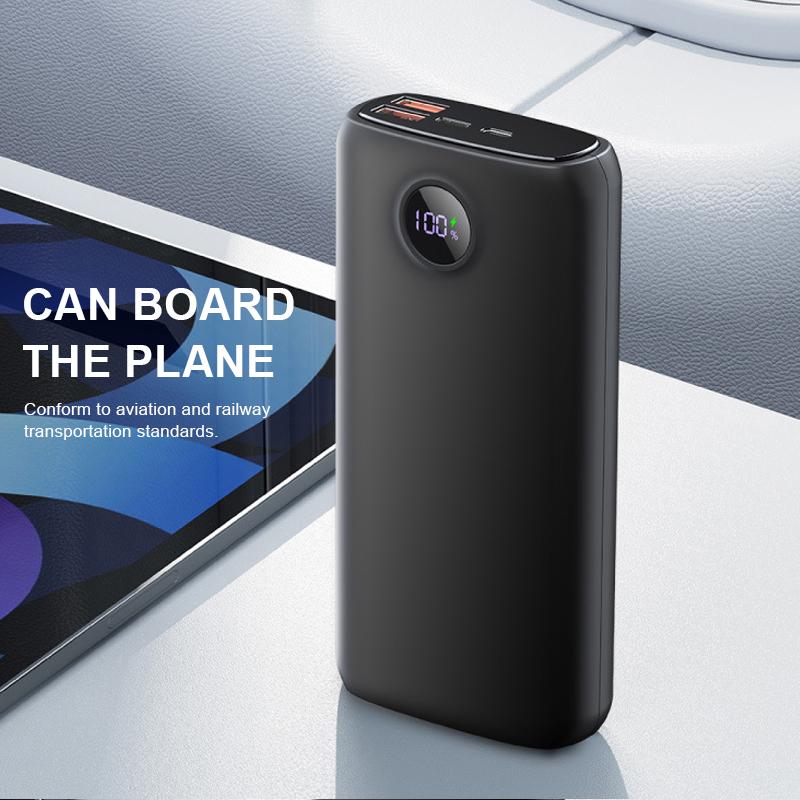 QGeeM Power Bank 20000mAh with 22.5W PD Fast Charging Powerbank Portable Battery Charger For iPhone 14 13 12 Pro Max Huawei SCP Charging Xiaomi