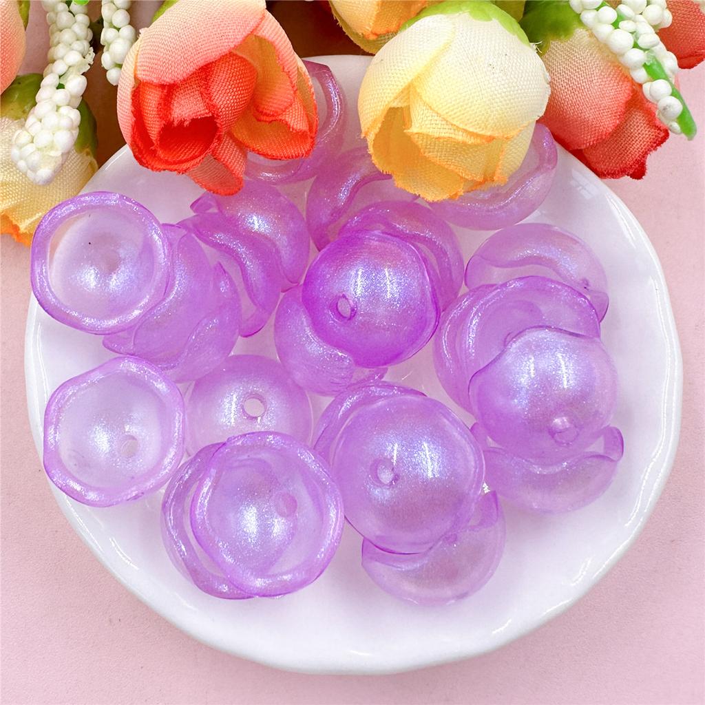 100Pcs Bead Fashion DIY Beads Beads Bowl Shaped Multicolor Jewelry Acrylic Beads