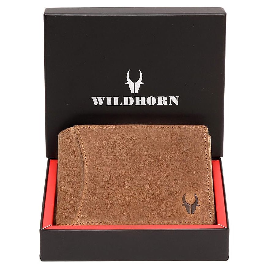 Кожаный кошелек с защитой RFID для мужчин