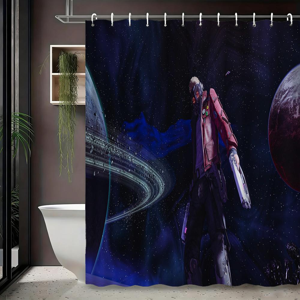 Spider-Man Urban Cityscape Waterproof Shower Curtain For Superhero Bathroom Decor
