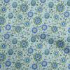 Cotton Flex Grayish Blue Fabric Asian Suzani  Sewing Fabric By The Yard Printed Diy Clothing Sewing Supplies 40 Inch