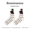 Женские носки Renaissance Polka Dot Mid-Tube Socks - Милый стиль осень/зима, толстые и теплые, имитация норки