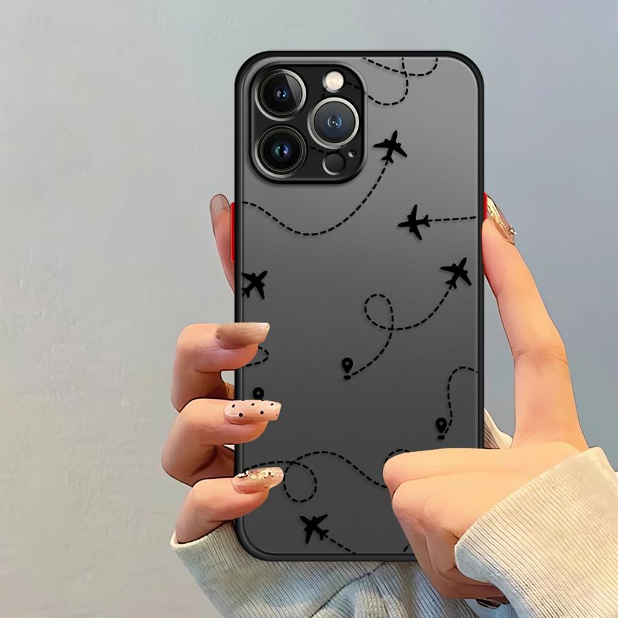 Линия Самолет Топографический Funda Задняя Крышка Чехол для Телефона для iPhone 17 Pro Max 11 12 16 Plus XS XR Air 7 8 SE 15 13 Mini 14