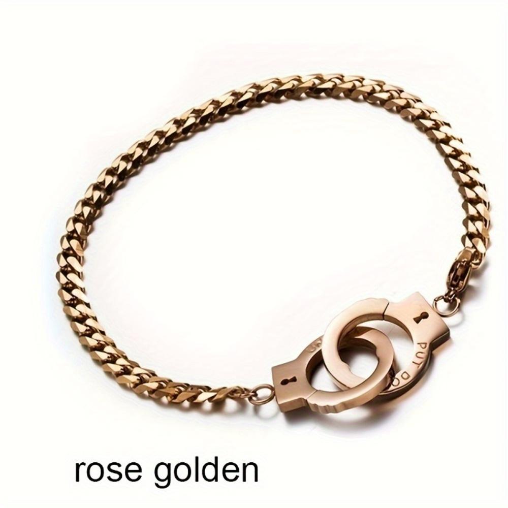 New Product Creative Design Fashion Handcuffs Bracelet Hip-Hop Style Men and Women Rock Party Jewelry Gifts