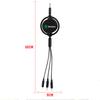 BATB7 Retractable USB Cable Phone Fast Charger 3-in-1 Multi-head Charging Cable For Skoda Rapid Scala Kodiaq Fabia Karoq Octavia 3 VII