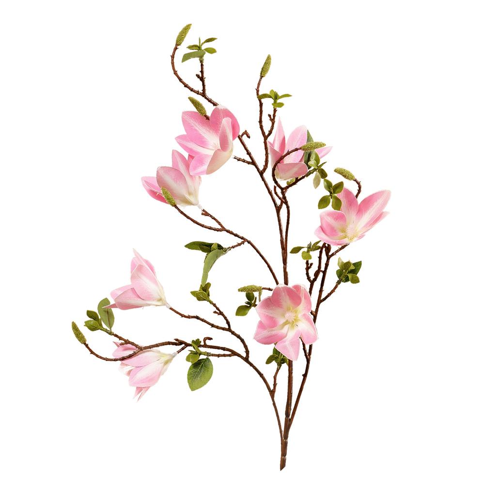 7 Heads Simulation Magnolia Bouquet Artificial Magnolia Bouquet Magnolia Stem Flower for Home Faux