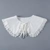 Fashion Scarf Fake Collar Shirt Women Detachable Collar Lace Neckline Women False Collar Tie White Faux Col Clothes Accessories