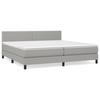 3140001 vidaXL Divan Bed with Mattress Light Grey 200x200cm Fabric
