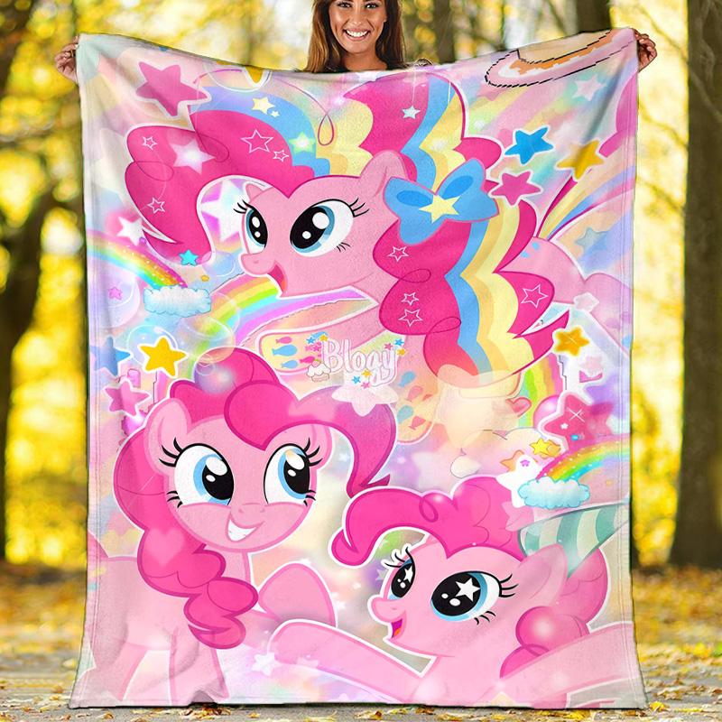 1pc My Little Pony2 Theme Blanket - Digital Print, Polyester, Cozy for All Seasons, Perfect for Outdoor, Camping, and Travel