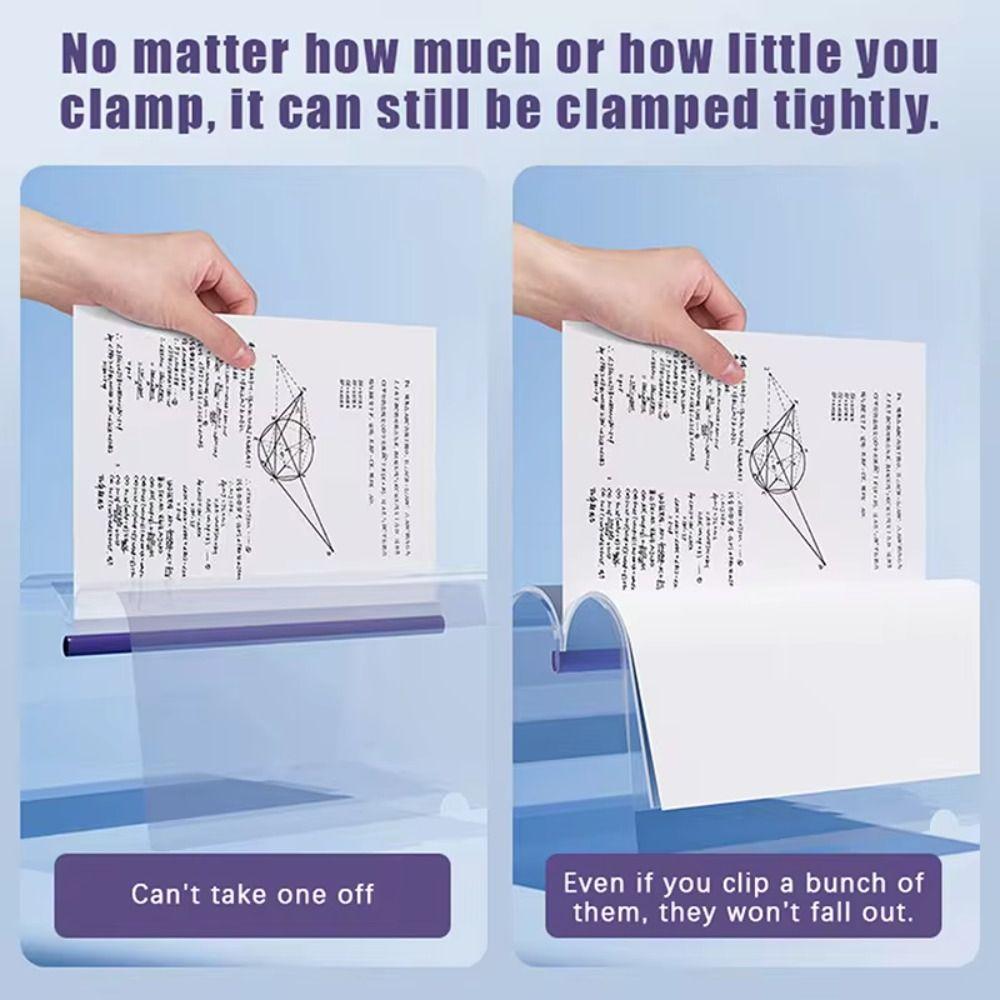 10 шт. Прозрачный зажим-стяжка для стержня, градиентный цвет Моранди, зажим для стержня документа, файловый альбом