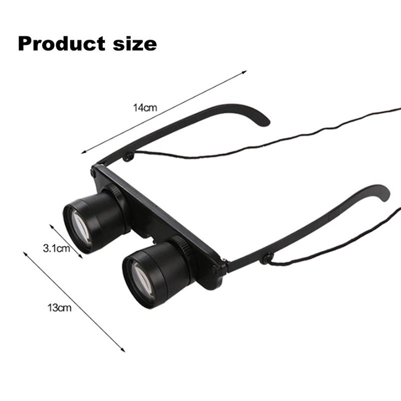 Портативные очки для рыбалки, пешего туризма, 3-кратный зум, бинокулярный телескоп, 50-100 м, оптические линзы, очки для кемпинга на открытом воздухе