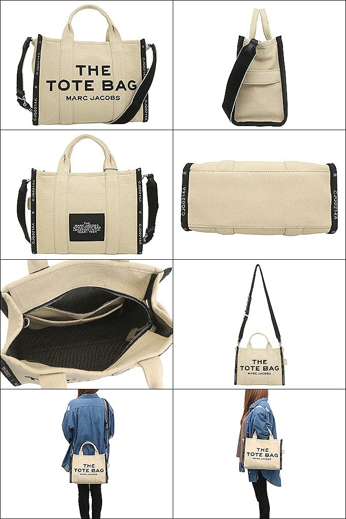 Marc Jacobs Bag M0017027 Warm Sand The Jacquard Canvas Graphic Logo Small Tote Bag [Marc Jacobs] (Tote Bag) Women's [Brand] [Item]