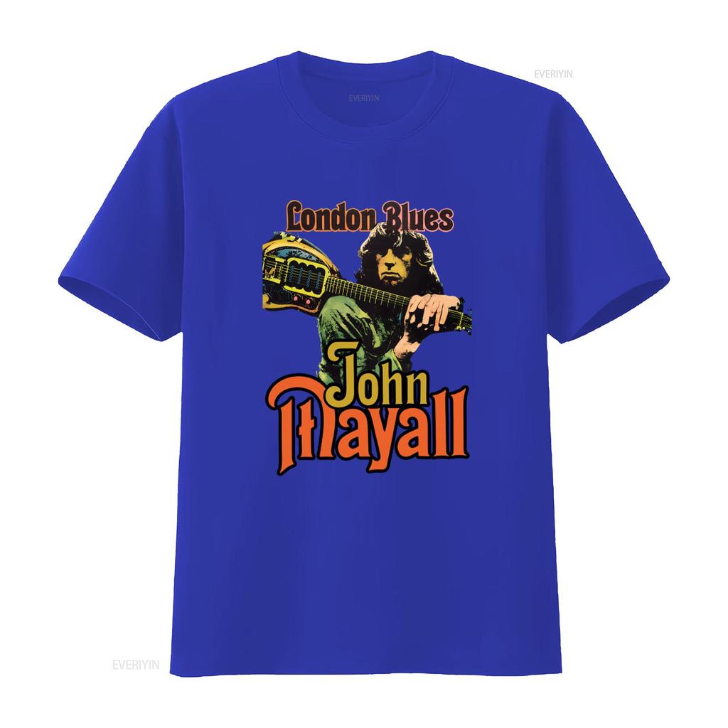 Cotton John Mayall London Blues 1964 1969 Album The Turning Point T Shirt vintage Washed streetwear Casual Stretched
