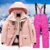 Winter Parkas Trousers Snowboarding Clothes Children's Ski Suit Girls' Outdoor Waterproof and Windproof Thick Warm Boys' and  Girls' Ski Clothes