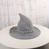 Halloween decorative wizard hat adult witch hat wool pointed funny hat thermal hat