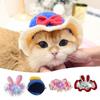 Изысканная эластичная вязаная шапка для щенков и котят, забавная шапка для питомцев ручной работы, головной убор для косплея на вечеринку для питомцев, вечеринка