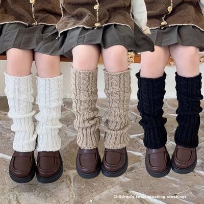 Детские гетры, вязаные носки Lolitas Twist, теплые чехлы для ног для маленьких девочек, милые балетные носки, длинные чулки