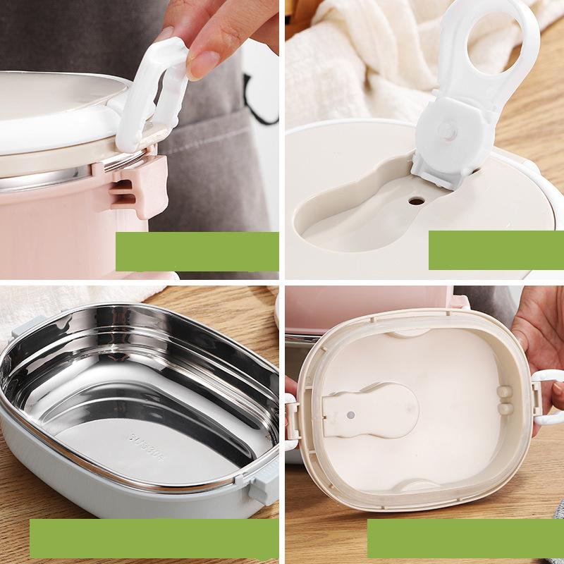 Коробка из нержавеющей стали, изолированный термоконтейнер для еды, коробка для студентов, детей, работы